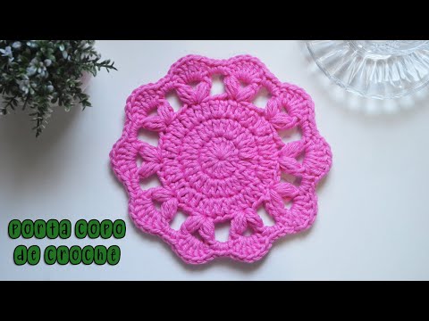 PORTA COPO DE CROCHÊ LINDO COM PONTO PUFF | PASSO A PASSO #croche #crochet