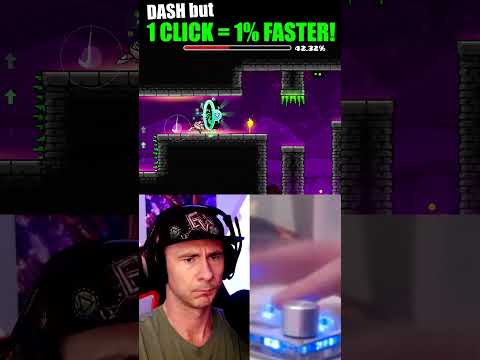 DASH but 1 CLICK = 1% FASTER #geometrydash #challenge