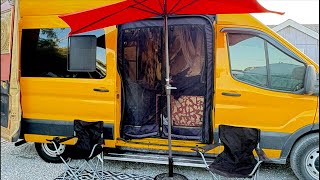 VAN CITY VAN LIFE IN VEGAS || dinner, chillin, Van cleaning