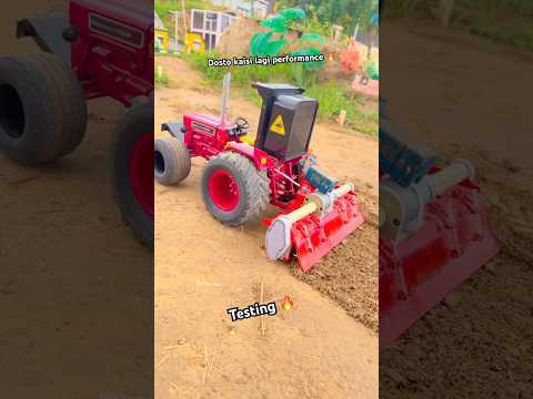 Mahindra 575 with Rotavator testing 🔥🔥😱😱