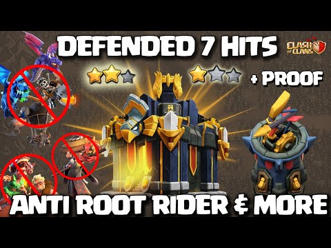 7 Defense in 1 War🔥Th17 Anti RC & Root Rider | Best Th17 War Base With Link 2025🤞Th17 Legend Base