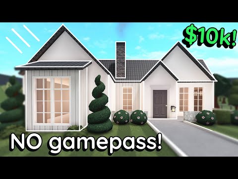 10k NO GAME PASS Modern Bloxburg House Build: Exterior Tutorial *WITH VOICE*