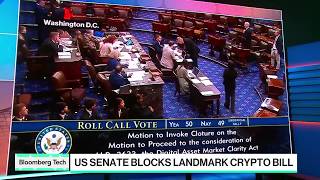 YouTube video thumbnail: Landmark Crypto Bill Blocked by US Senate