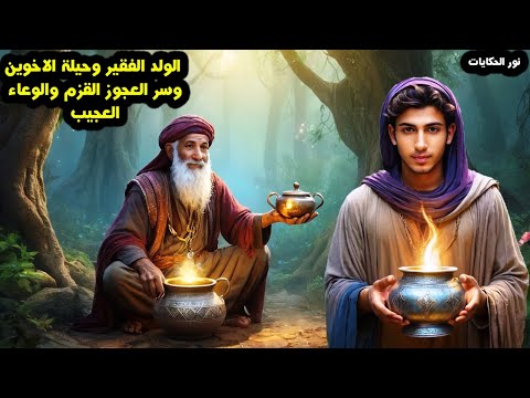 قصة الولد الفقير وحيلة الاخوين وسر العجوز القزم والوعاء العجيب من القصص الخيالية المشوقة والمسموعة