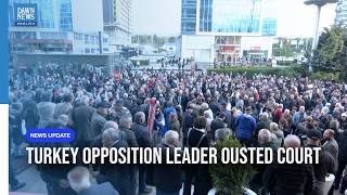 YouTube video thumbnail: Thousands Gather at Party HQ After Turkish Court Ousts Opposition Leader