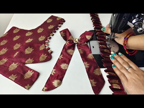 Unique Blouse Design Cutting And Stitching || Back Neck Blouse Design || Blouse Design