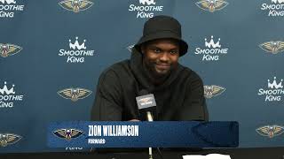 Zion Williamson | Pelicans-Knicks Postgame Interview 3/24/26