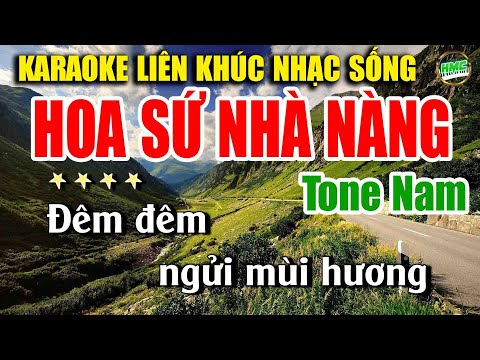 Karaoke Liên Khúc Trữ Tình Tone Nam Dễ Hát | Tuyển Chọn Nhạc Xưa Bolero – HOA SỨ NHÀ NÀNG