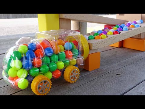 Marble Run Race ☆ HABA Slope & Tokyo Garbage Truck, Retro Marlboro Truck #51