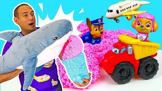 🍦🐾 ¡Un helado gigante para los juguetes de Paw Patrol y el tiburón! 🦈🎉