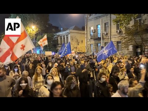YouTube video thumbnail: Thousands in Georgia Capital Demand new Elections and Release of Dissidents