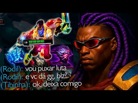 A PARTIDA MAIS ÉPICA DE K'SANTE JUNGLE DE TODO O YOUTUBE KKKKKKKK