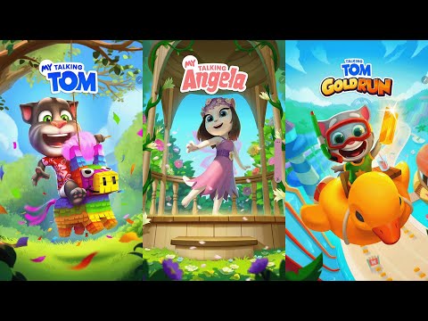 Talking Tom Gold Run vs My Talking Tom vs My Talking Angela new updates 2025 Angela Dance Tom Ep4502
