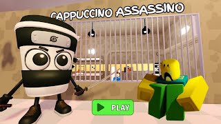 ITALIAN BRAINROT CAPPUCCINO ASSASSINO PRISON RUN! (OBBY) - Walkthrough Gameplay #roblox