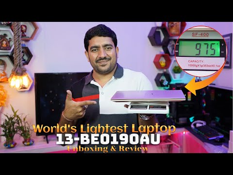 (ENGLISH) HP Pavilion Aero 13-be0190AU - World's Lightest Laptop - Unboxing & Review [Hindi]