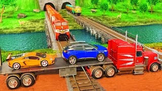 Car Transport Truck Games 3D - Transport Sport Cars vs Forklift Games