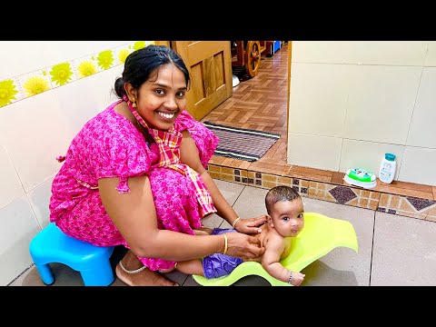 കുഞ്ഞിനെ കുളിപ്പിക്കുന്നത് ഇങ്ങനെയാ 😳Home 🏠 Our Baby Bath  Routine