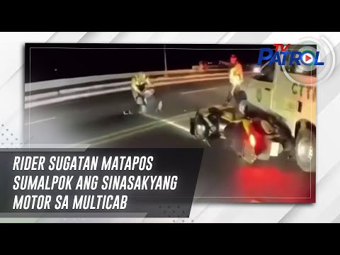 Rider sugatan matapos sumalpok ang sinasakyang motor sa multicab | TV Patrol