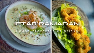 Soupe Crémeuse aux Crevettes & Bricks Croustillants – Un Repas Raffiné pour le Ramadan