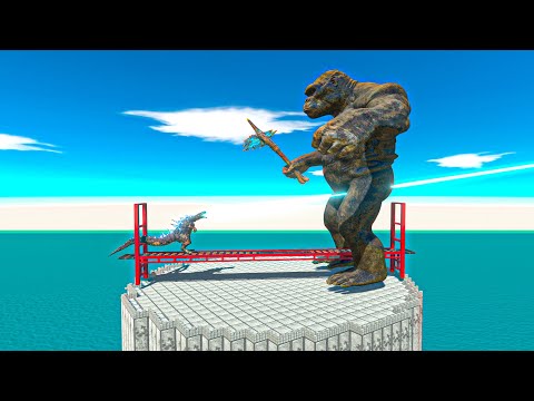 GODZILLA Battles on the Skyscraper - Animal Revolt Battle Simulator