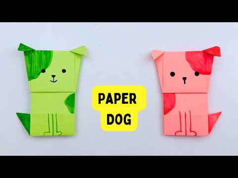How To Make Easy Moving Paper DOG Toy For Kids / paper craft / Paper Craft Easy / KIDS crafts