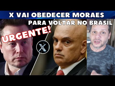 URGENTE! O X de Elon Musk vai obedecer Moraes para voltar a atuar no Brasil