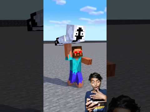 HELP Herobrine Throw SPEAR VS Entity VS Notch in Minecraft |#minecraft |#viral |#shorts