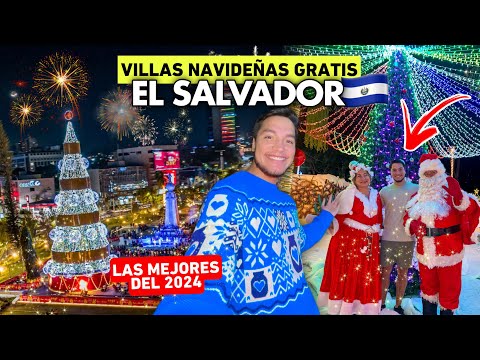 Las VILLAS NAVIDEÑAS más GRANDES y BONITAS de El Salvador 🎅🏻🇸🇻 ¡Gratis! 🎄