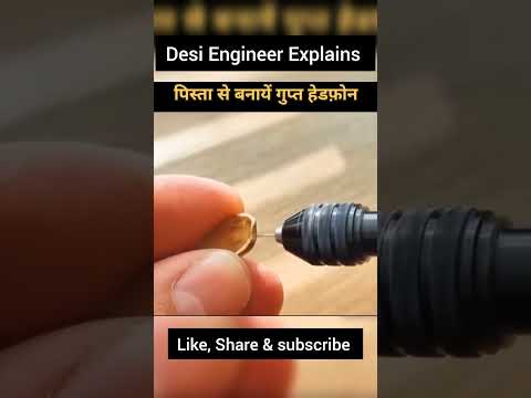 Secret Agent made earphones from pista#trending #shortsfeed #viralshort #shortsindia #jugaad #shorts