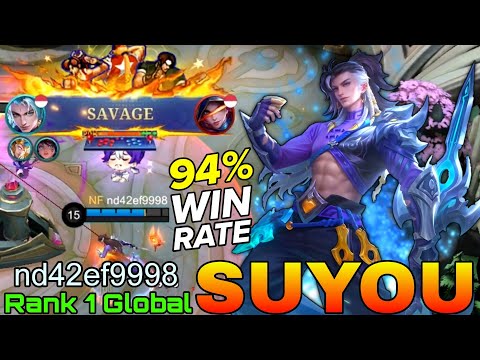 SAVAGE! Suyou 94% Win Rate Build - Top 1 Global Suyou by nd42ef9998 - Mobile Legends