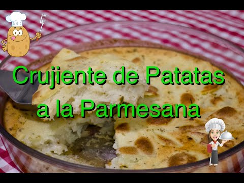 Receta de crujiente de Patatas a la  Parmesana, receta italiana paso a paso