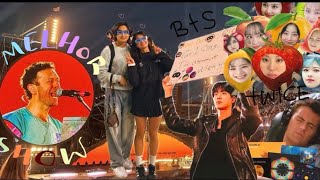 Show do ColdPlay em Seoul + TWICE e o jin do BTS 😳 #coreiadosul 