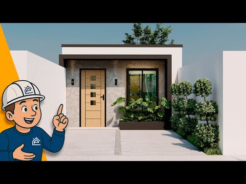 ¿Tienes un terreno de 4.50 × 20 metros? Mira este diseño de casa con patio interior 🏡🌲🌳