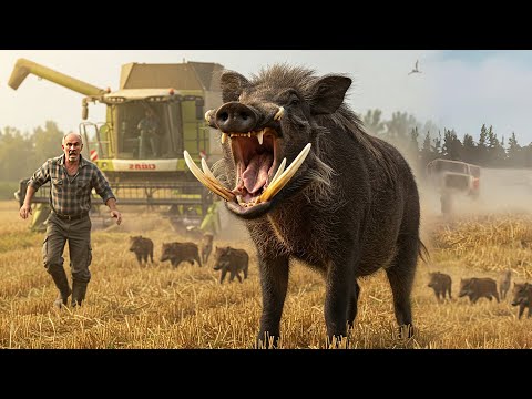 BIG PROBLEM ON THE FARM! The war between Farmers and Invasive Wild Boars.