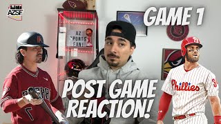 Post Game Reaction | The Phillies Take Game 1 Vs The Diamondbacks, Bryce Harper Is UNREAL