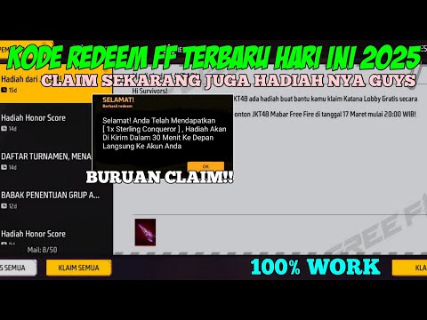 KODE REDEEM FREE FIRE TERBARU 29 JUNI 2025 HARI IN‼️
