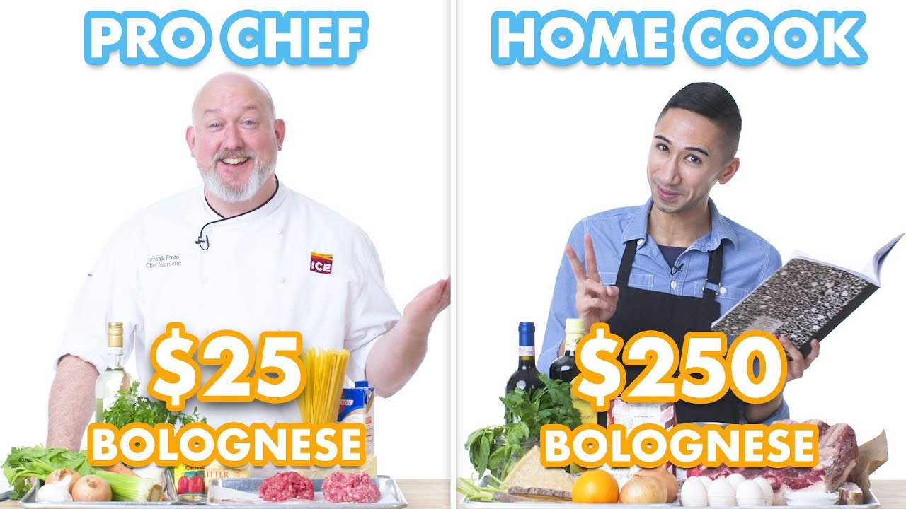 250 vs 25 Pasta Bolognese: Pro Chef & Home Cook Swap Ingredients Epicurious