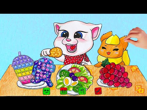 Kitten Care: Grooming, Feeding, Shopping - Stop Motion Paperdiy ASMR