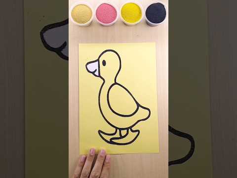 Sand painting Duck #art #sandart #shorts