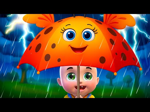 Rain Rain Go Away | Colourful Umbrella | Nursery Rhymes & Kids Songs | Jugnu Kids Playtime