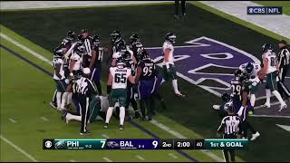 Jalen Hurts Rushing Touchdown. Eagles VS Ravens 12/1/24