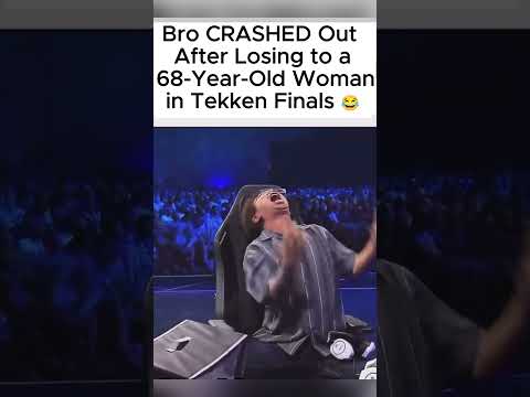 Bro CRASHED Out After Losing to a 68 Year Old Woman in Tekken Finals ๐ #crashout #tekken 2
