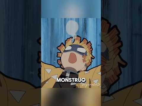 El cazador más cobarde 🙀 pero también es muy fuerte ⚡😼 #anime #kny #zenitsu #resumen #nezukon