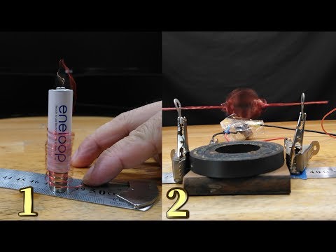 2種單極馬達製作方法 How to make a Homopolar motor - YouTube