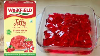 Weikfield Strawberry Jelly #yummy 🍓 😋 #ytshorts #Jelly #strawberry #jellycake #crystalclearjelly