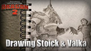 How to draw Stoick & Valka from HTTYD 2 | How to draw your Dragon