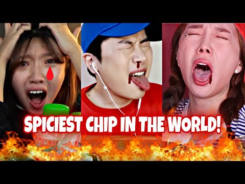 MUKBANGERS VS THE SPICIEST CHIP IN THE PLANET🔥🌶️🆚🥵 (One Chip Challenge)