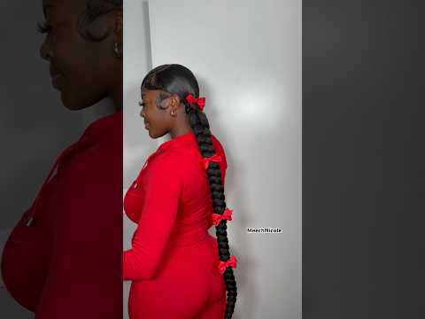 EASIEST Braided Ponytails EVER #fyp #beginnerfriendly #sleekponytail