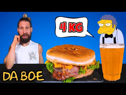 Sfido il PANINO da 3 KG del BAR BOE dei SIMPSON - Crispy Burger Party Challenge