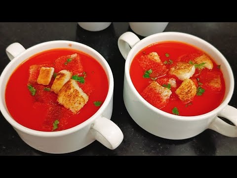 सर्दियों का हेल्थी टमाटर सूप || Tomato Soup Recipe 😋|| Restaurant Style| Winter Special Tomato Soup|